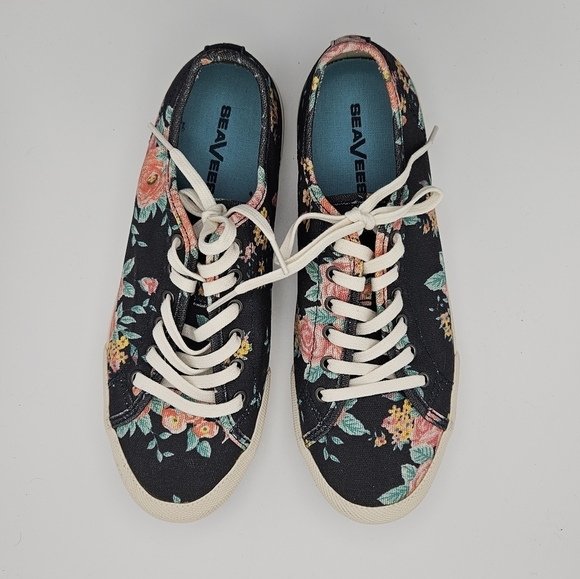 SeaVees Monterey sneaker navy floral size 9 - Picture 6 of 7